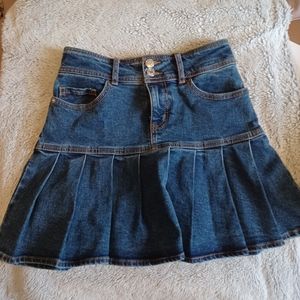 Denim Ruffle Skirt